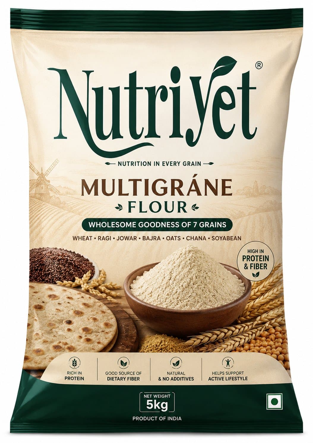 NutriYet Multigrain Flour with Makhana 5kg